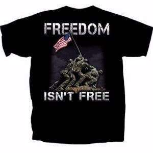 Freedom Isn’t Free Patriotic Short Sleeve T-Shirt - NEW Fast Ship